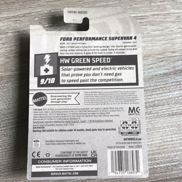 Hot Wheels Van Ford Performance Supervan Hotwheels New model 2024 HW Green Speed - Picture 3 of 5